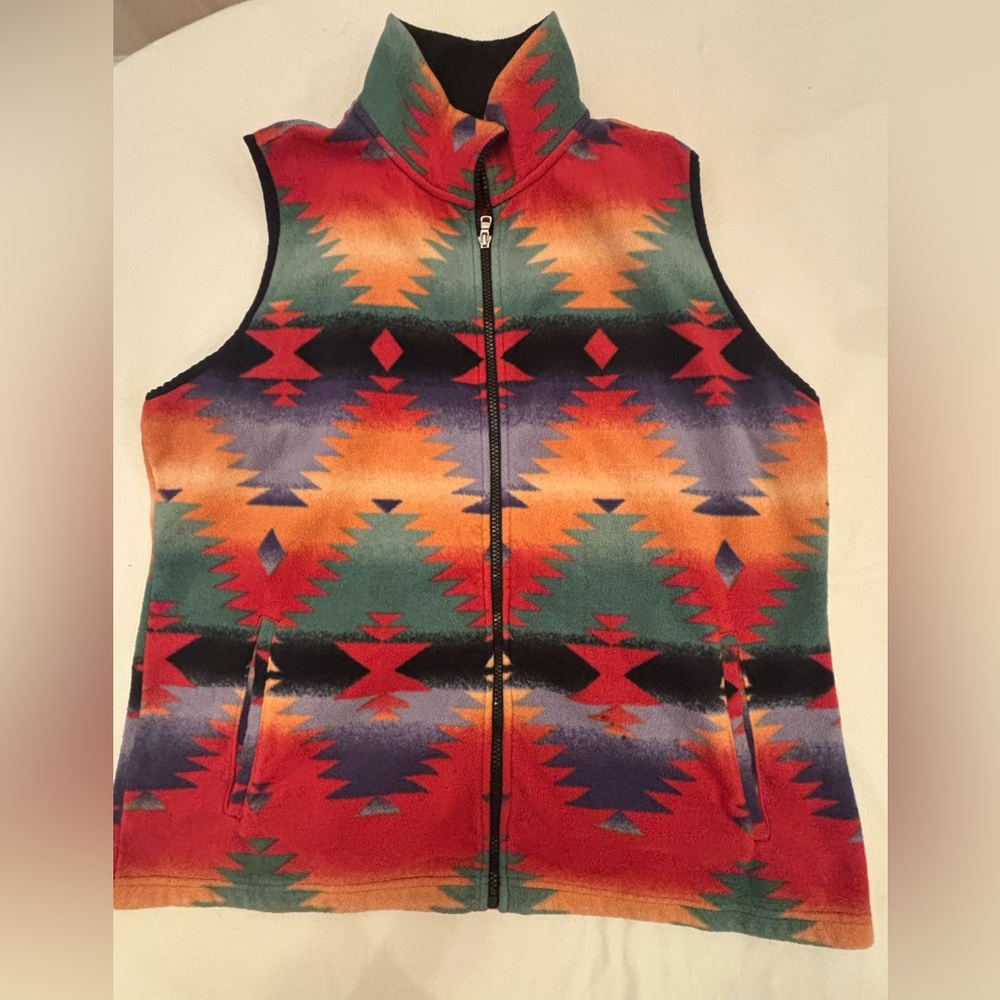 Chaps Sports Ralph Lauren Multicolor Aztec Southwest Full Zip Vest Pattern XXL
